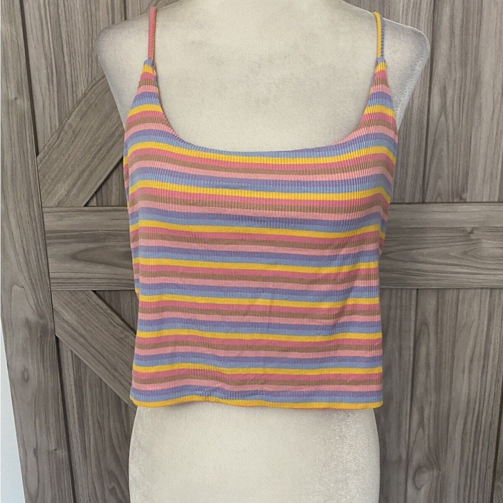 Bp X Nordstrom candy strip crop tank top Y2K vibes NWT